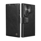 1 x RAW Customer Returns Nillkin Folding Case Compatible with Samsung Galaxy S24 Ultra 6.8 inch , Camera Protection Leather Wallet Phone Case with Magnetic Camera Cover Kickstand, Anti-Spy Protective Case, Black - RRP €30.24