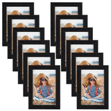 1 x RAW Customer Returns EXYGLO set of 12 picture frames 10x15 cm, black photo frame collage for 15x10 cm photos and pictures, modern frame light and thin - wall or table stand - RRP €28.96