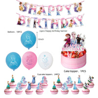 1 x Brand New Frozen Birthday Decorations, 44pcs Frozee Birthday Decoration, Frozen Birthday Party Decoration Frozen Balloons Frozen Party Birthday Decoration Happy Birthday Banner Girl Party Decoration - RRP €19.2