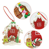 1 x Brand New SUNSK Christmas pendant Christmas decoration polymer clay house decoration gingerbread house pendant Christmas gingerbread house ornament Christmas decorations for Christmas tree decoration - RRP €20.4