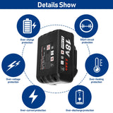 1 x RAW Customer Returns AKKOPOWER 18V 5500mAh Battery Compatible with BL1850 BL1855 BL1860B BL1840 BL1830 BL1835 BL1820B BL1815 18V 5.5Ah Battery with LED Display -2Pack - RRP €69.99