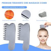 1 x Brand New Facial Tool Gua Sha,Terahertz Massage Scraping Comb Guasha Lightweight Portable Energy Stone Scraping Massage Tool For Shaving V Face Beauty - RRP €28.18