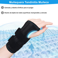 1 x RAW Customer Returns Wrist Bandages, Men Women Carpal Tunnel Wrist Support with Metal Splint Stabilizer, Wrist Support Left Right Hand to Relieve Tendinitis Arthritis Pain in the Carpal Tunnel - RRP €19.66