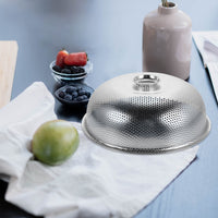 4 x Brand New Zerodeko Fly Hood Stainless Steel Food Cover Round Food Cover Fly Screen Fruit Cover Fly Screen for Food Picnic Camping Parties 25.5cm - RRP €83.48