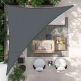 1 x RAW Customer Returns HENG FENG Sun Sail Triangle 4x4x5.65m Waterproof PES Polyester Sun Protection Wind Protection Water-Repellent UV Protection for Balcony Garden Terrace Anthracite - RRP €40.81