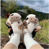 1 x RAW Customer Returns Shoppawhile Slippers Women s Winter Cow Gifts for Women Plush Warm Cuddly Fluffy Cow Slippers Funny Cow Gifts Non-Slip Cozy Cow Slippers 42 43 EU - RRP €18.14