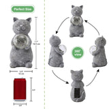 1 x RAW Customer Returns Yeemoo Cat Decoration Garden Figures for Outdoors, Garden Decoration Figure with Solar Ball Funny Gifts for Women Birthday Waterproof Animals for Mom Grandma Wedding Gift Balcony Gray - RRP €33.26