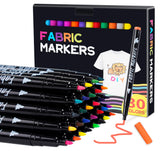 1 x RAW Customer Returns ABSOFINE 30 Textile Pens Machine Washable, 30 Colour Fabric Paints Washable for Boys Girls, Washable Textile Paint Textile Marker for T-shirt Fabric Bag Hats DIY Crafts Clothing Gift - RRP €12.1