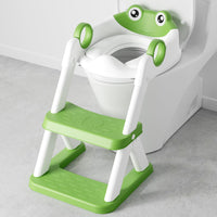 1 x RAW Customer Returns COOSEYA Frog-Shaped Children s Toilet Seat, Potty with Ladder for Children s Toilet, 2 in 1 for Boys and Girls Children s Toilet Seat with Ladder, Waterproof Mat and Non-slip Stool. - RRP €39.66