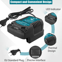 1 x RAW Customer Returns Charger Replacement for Makita DC18RC,18V 2A Replacement Charger for Makita 18V Lithium-Ion Battery BL1860B BL1860 BL1850 BL1840,Black - RRP €21.17