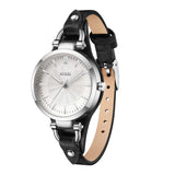 1 x RAW Customer Returns BUREI Ladies Watch Elegant Leather Strap Wristwatch Ladies Classic Analog Quartz Watches Gifts for Women Black  - RRP €37.99