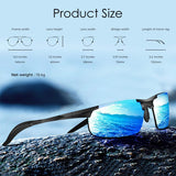 1 x RAW Customer Returns DADA-PRO Sunglasses Men Polarized Cycling Glasses Sports Glasses Mirrored Driver Glasses with Metal Frame Ultralight UV400 Protection Blue  - RRP €20.77