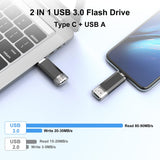 1 x RAW Customer Returns USB C OTG Stick 128GB, RAOYI USB 3.0 Type C Stick, Dual USB Memory Stick 2-IN-1 Flash Drive for Tablet Smartphone Android Samsung, Huawei, Honor, Xiaomi PC Laptop, Black - RRP €11.09