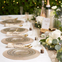 1 x RAW Customer Returns MATANA 40 premium plastic plates with gold rim, 2 sizes - reusable plastic plates, gold party plates for weddings, birthdays, parties - elegant and sturdy party tableware - RRP €33.99