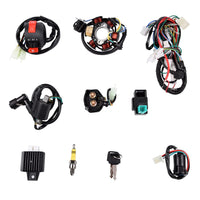 1 x RAW Customer Returns Complete Electrics Stator Coil CDI Harness Spark Plug Quad, Wiring Harness CDI Wiring Harness Solenoid Coil Rectifier CDI Kit Fit, ATV QUAD for 50cc 70cc 110cc ATV Quad Bike - RRP €42.29