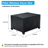 18 x Brand New Cover for garden stool side table waterproof, cover for ottoman stool rectangular seating sets 600D anti-UV windproof protective cover garden tables and stool cover dustproof 87x61x43cm  - RRP €290.34