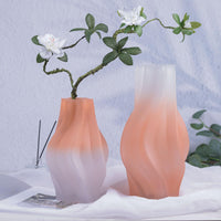 5 x Brand New XIAOMAGG Frosted Glass Vase Twisted Irregular Shape Vase Contemporary Style Vase Package for Indoor Use Pink Small  - RRP €102.0