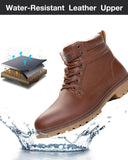 1 x RAW Customer Returns LANGDU Winter Boots Men s Winter Shoes Lined Snow Boots Winter Non-Slip Warm Boots Size 41-46EU Brown, 43EU  - RRP €50.41