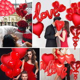 1 x Brand New Valentine s Day Balloons Decoration Set, Romantic Decoration Set, I Love You Garland, Valentine s Day Decoration Love Balloon 1000 Rose Petals Decoration Set for Engagement Wedding Bridal Shower Party Red-B  - RRP €19.2