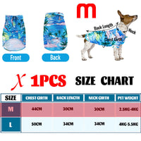 17 x Brand New Dog Hawaiian Shirt, RosyFate T-Shirt for Dogs Summer, Dog Shirt Summer, Breathable Comfortable, Dog Vest Summer, Dog Clothes for Small and Medium Dogs M  - RRP €134.98