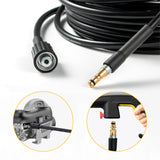 1 x RAW Customer Returns YUET 10M high pressure hose pipe cleaning set, pipe cleaning hose water pipe M22 and click plug connection for K rcher high pressure cleaner K2 K3 K4 K5 K6 K7 Karcher - RRP €27.72