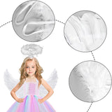 12 x Brand New Halloween wings, 3 pieces angel wings costume, 62CM angel wings with carnival devil horn headband and magic wand devil, costume women angel, party carnival costumes decoration costume party - RRP €230.4