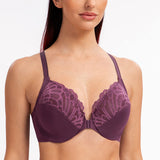 1 x RAW Customer Returns MELENECA Women s Front Closure Bra Racerback with Underwire Lace Large Sizes Unlined Grape Wine 105G - RRP €28.22