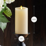 1 x RAW Customer Returns Luminara Flameless Pillar Candle Medium 16.5cm Tall Flickering Smooth Finish Real Wax Battery Operated Ivory - RRP €43.24