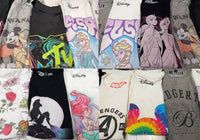 Customer Returns-Grade A-Box of Regular printed T-shirts Disney, Marvel, Netflix etc.-Apparel- 100 t-shirts - RRP €2500