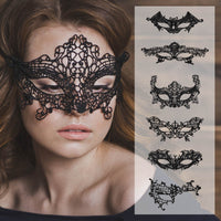 1 x Brand New HDKAJL 6 Pieces Lace Mask, Luxury Sexy Lace Mask Prom Mask Masquerade Ball Mask, Black Lace Mask, Eye Mask Masquerade Mask, for Costume Party Cosplay, Halloween Carnival Party - RRP €8.3