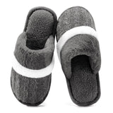 1 x RAW Customer Returns GOEWY Slippers Women Men Winter Plush Warm Slippers Soft Flat Memory Foam Home Non-Slip Slippers Grey, 43 44 EU  - RRP €19.15