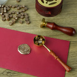 1 x RAW Customer Returns ASTARON 300 pieces sealing wax champagne gold, sealing wax beads with 1 wax melting spoon, octagonal wax seal set for invitations, cards, envelopes, wine packages, gift packaging - RRP €9.99