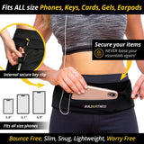 1 x RAW Customer Returns Build Fitness running belt with YKK zipper and key clip - fits all smartphones, keys, cards - bum bag for men and women - running, jogging, walking, sports - RRP €31.12