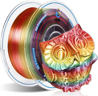 1 x RAW Customer Returns YOUSU Silk Rainbow PLA Filament, Shiny Multi-Colored 3D Printer Filament 1.75mm 1kg, Strong Bonding and Overhang Performance Compatible with Most 3D Printers - RRP €24.08