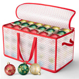 1 x RAW Customer Returns Christmas Ball Storage Box with 128 Christmas Decorations Christmas Ball Holder for Ornaments Cardboard Boxes - RRP €38.84