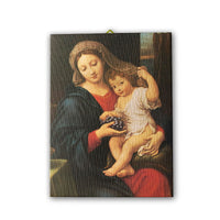 1 x RAW Customer Returns Fratelli Bonella Canvas Madonna del Cluster 30 x 40 cm Made in Italy - RRP €52.32