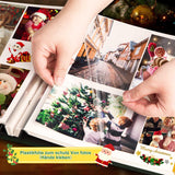 3 x Brand New Lanpn Christmas Photo Album Self-Adhesive Scrapbook, Linen Memory Book White Pages Photo Book for DIY Holiday Gifts for Family and Friends 33.5 x 32.5 cm, 80 Pages, Green  - RRP €61.2