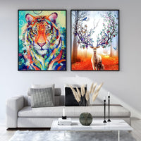 3 x Brand New LUKDUNG 5D Diamond Painting Pictures Full Large Diamond Painting DIY Diamond Painting Cross Stitch Embroidery Set for Adults Children Wall Decoration for Room House Office 30 40cm 01.Deer-30X40cm  - RRP €61.2