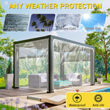 1 x RAW Customer Returns Transparent tarpaulin with eyelets 420g m 3x6m, tarpaulin, tent tarpaulin, waterproof with rope and cable ties, PVC material, weatherproof tarpaulin for rain protection for plants, greenhouse, garden furniture - RRP €100.84