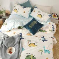 1 x RAW Customer Returns GETIYA Newest Baby Bedding 100x135 Cotton Children Dinosaur Bedding Cartoon Duvet Cover Dino Pattern Reversible Bedding Cotton with Pillowcase 40x60 Boys Girls Bedding Single Bed - RRP €26.92