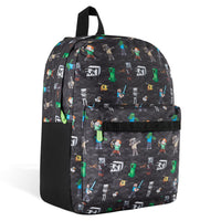 1 x RAW Customer Returns Minecraft Backpack with Pockets for Children - Gifts for Gamers Black Aop  - RRP €28.51