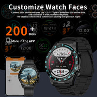 1 x RAW Customer Returns RollsTimi Smartwatch Men Call and Voice Assistant 1.43 AMOLED HD Screen Smartwatch with Heart Rate Monitor SpO2 Sleep.107 Sports Modes, IP68.Compatible with Android iOS. - RRP €49.99