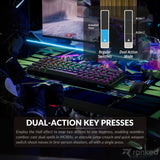 1 x RAW Customer Returns Ranked Master M65 HE 65 Rapid Trigger Technology Magnetic Mechanical Gaming Keyboard 68 Keys RGB LED for PC Mac Gamers US Layout POM Dye Sub, Clear Switch  - RRP €166.62