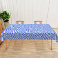 1 x Brand New Aoihrraan 153x275cm Rectangular Tablecloths Dirt-Repellent Waterproof and Wrinkle-Resistant Table Cover for Patio Picnic Party Dining Room Kitchen Cafe Home Decoration, Blue White - RRP €37.99