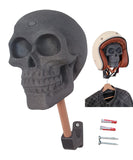 1 x RAW Customer Returns Skull Motorcycle Helmet Holder - Skull-shaped Wall Helmet Holder - Made in Europe - RRP €35.0