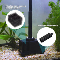 1 x RAW Customer Returns IP68 water pump submersible pump with LED ring filter fountain for garden ponds fish ponds fountains aquariums - RRP €28.99