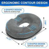 1 x RAW Customer Returns Ecosafeter Hemorrhoid Seat Cushion,High Quality Memory Foam Donut Pillow for Pregnancy Coccyx Postnatal Sciatica Pressure Ulcers - RRP €26.3