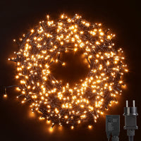 1 x RAW Customer Returns Avoalre 1000 LED fairy lights 100 m, 8 modes cluster fairy lights, IP44 waterproof Christmas lighting fairy lights for Christmas, garden party, birthday, wedding, warm white tufted fairy lights - RRP €38.71