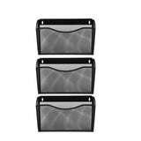 1 x RAW Customer Returns JEBELE Hanging Wall File Holder for A4 Wall Files - Mesh Mail Organizer for Magazines and Documents - Wall Pockets for Office and Home - Black - RRP €22.8