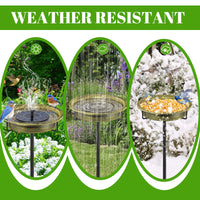 1 x RAW Customer Returns FaloStwer 40In Bird Bath Bird Bath Feeding Bowl Watering Hole Standing, Metal Bird Basin Bowl Wild Birds Watering Bowl for Birds, Bird Bath Large Frost-Proof Winterproof Bird Bath Retro Gold  - RRP €34.27